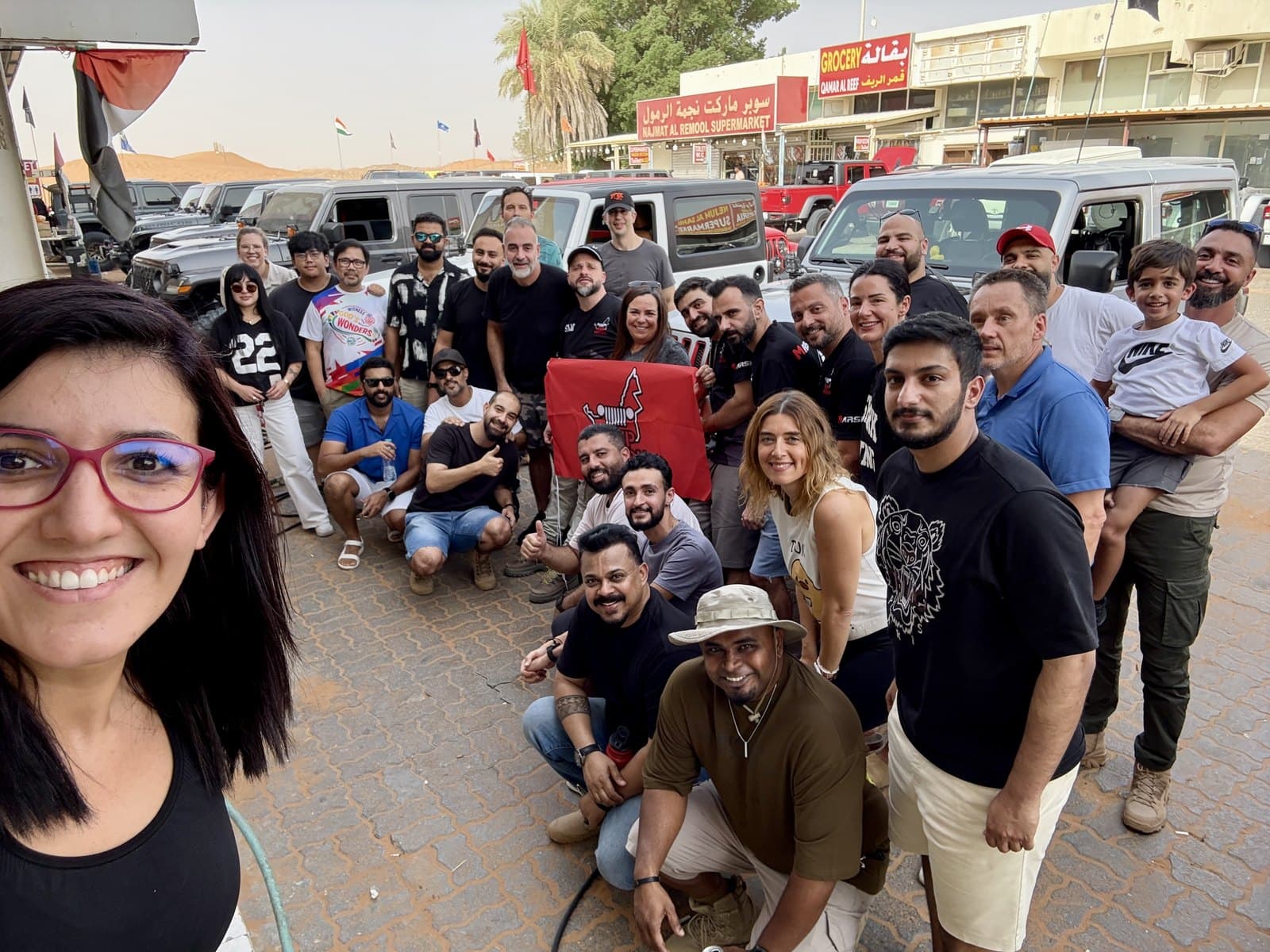 The club gathered at a community event